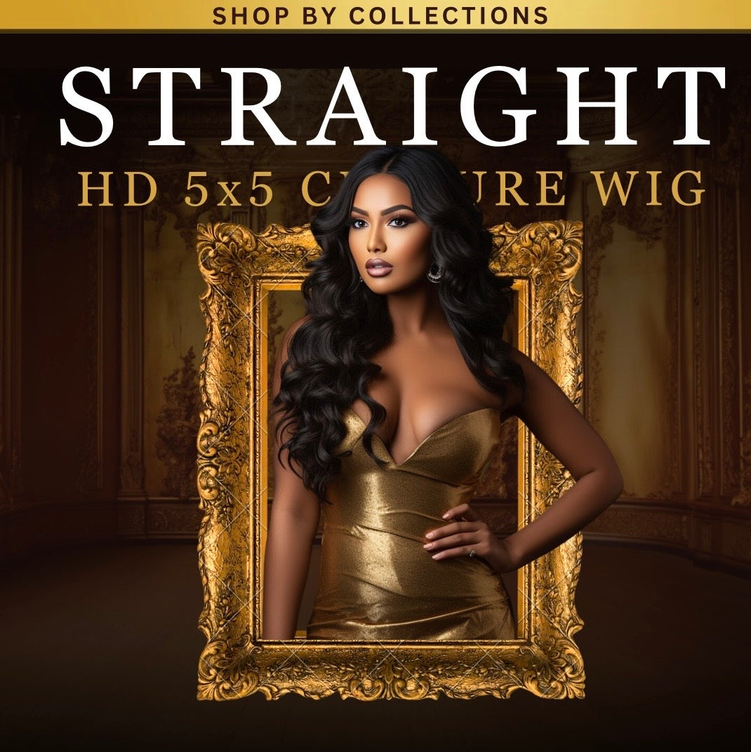 Luxury HD 5x5 Straight Closure Wig